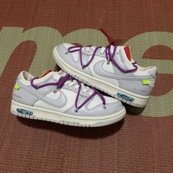 Off White Nike Dunk Low 45 Of 50 Used Good Condition No Box 6 Women 