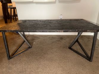 Tobyn silver marble table