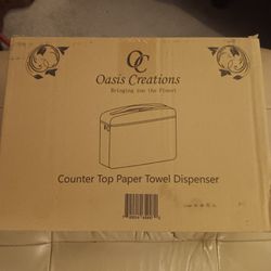Countertop Multifold Hand Paper Towel Dispenser by Oasis Creations, Single Sheet Dispensing – Glossy