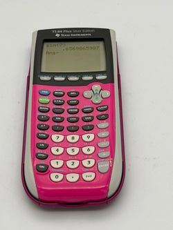 Texas Instruments TI-84 Plus Silver Edition Graphing Calculator Pink W/ Cover