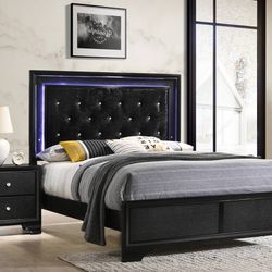 4 Pcs Bedroom Set Dresser Mirror Queen Bed Nightstand 