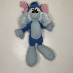 1990's Playskool Vintage Tiny Toon Adventure FURRBALL Plush Toy Warner Bros