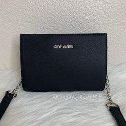 Steve Madden Black Crossbody Wallet Bag