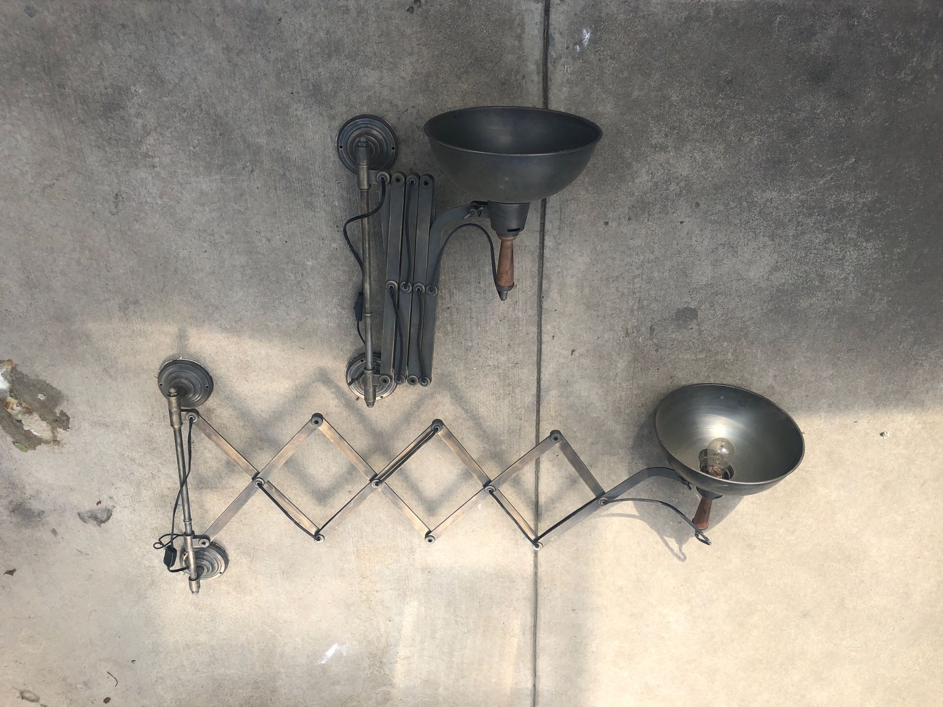 Solid Brass “Antique” wall sconce lamps!