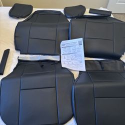 Brand new Iggee 8 Piece Black Leather Front Seat Covers For GMC Sierra