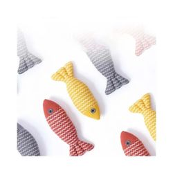 Cat Toy Pillow Plush Fish Pet Game Chewing Fetch Exercise Hunt