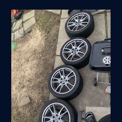 mustang gt track pack rims wheels 5x114.3 good tires 