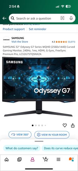 Samsung G7 Gaming Monitor