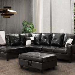 Brand New Sectional Sofa Couch Set With Ottoman