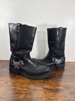 Harley-Davidson Boots Mens US 13 Mega Harness Leather Black Motorcycle Used