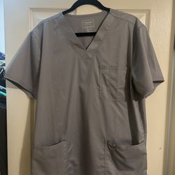 Cherokee Gray Scrub Top (M) (2 of 2)