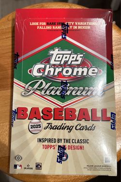 2025 TOPPS CHROME PLATINUM BASEBALL HOBBY BOX (1 AUTO) MLB Brand New Sealed QTY