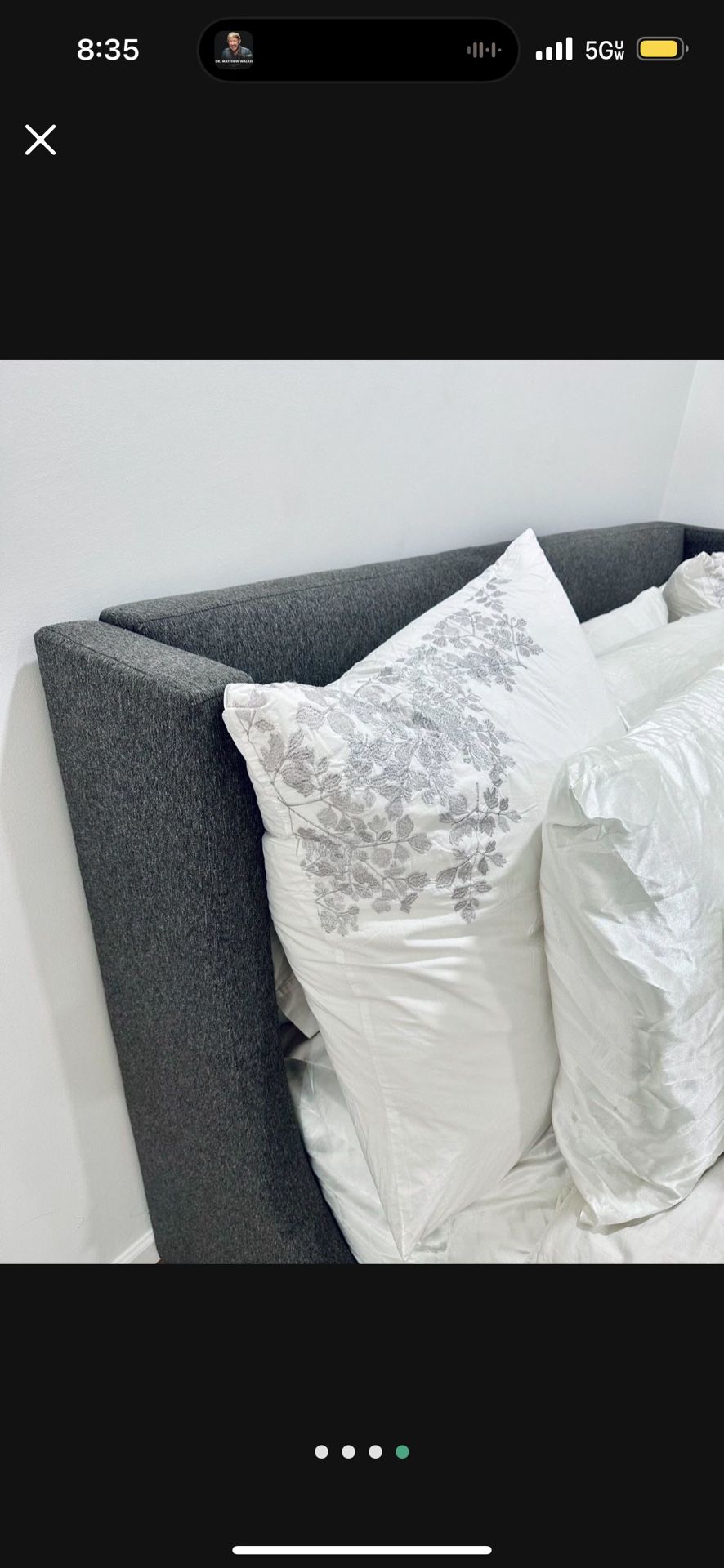 Queen bed frame and mattress etc
