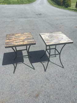 Side tables with tiles