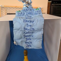 Santa's Bad Dog List Squeaky Toy