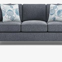 Blue Woven Sofa 