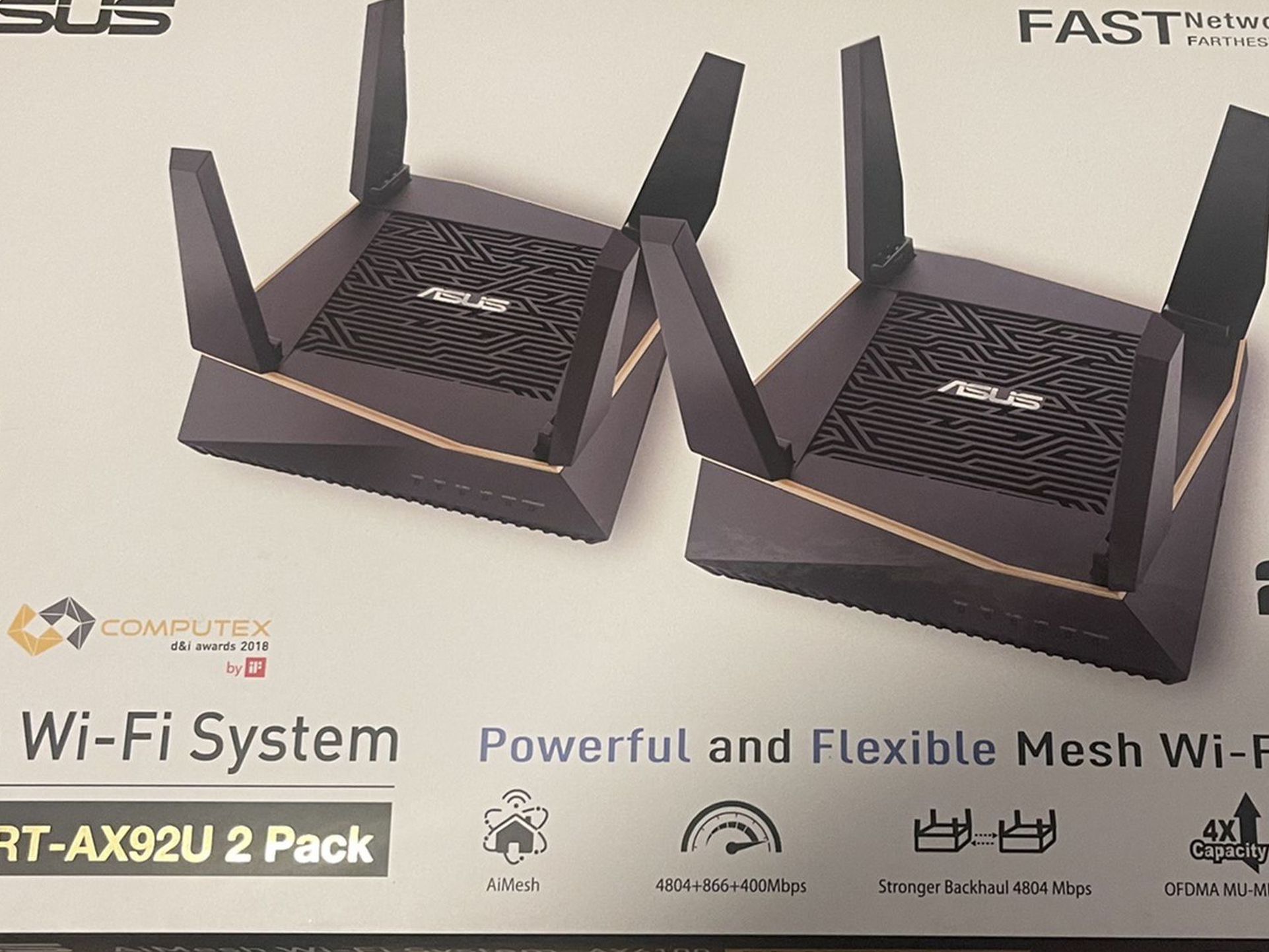 ASUS RT-AX6100 Tri-band WiFi-6 Gigabit Mesh Router System