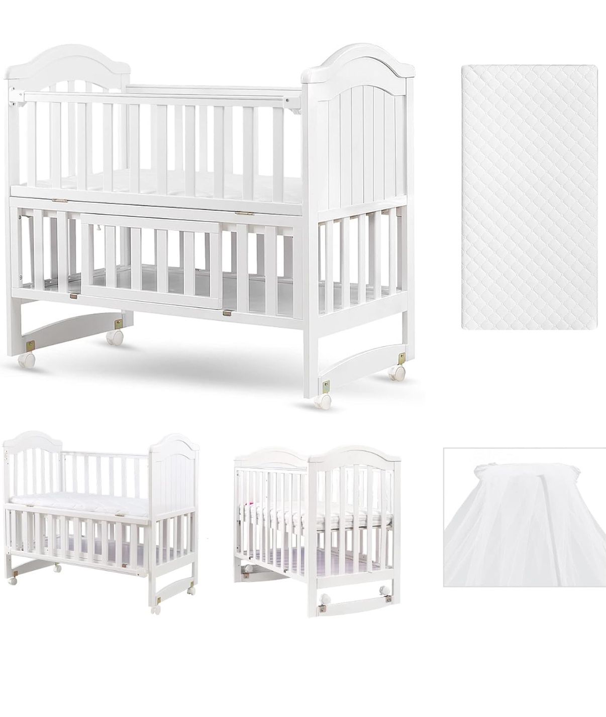 Stationary Mini Crib / Bedside Sleeper - $60