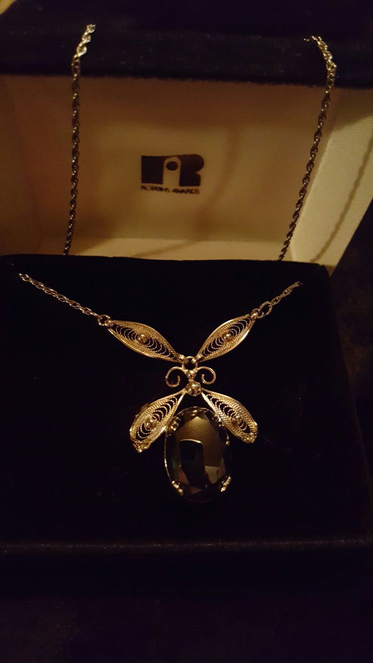 12 in butterfly necklace with beautiful stone