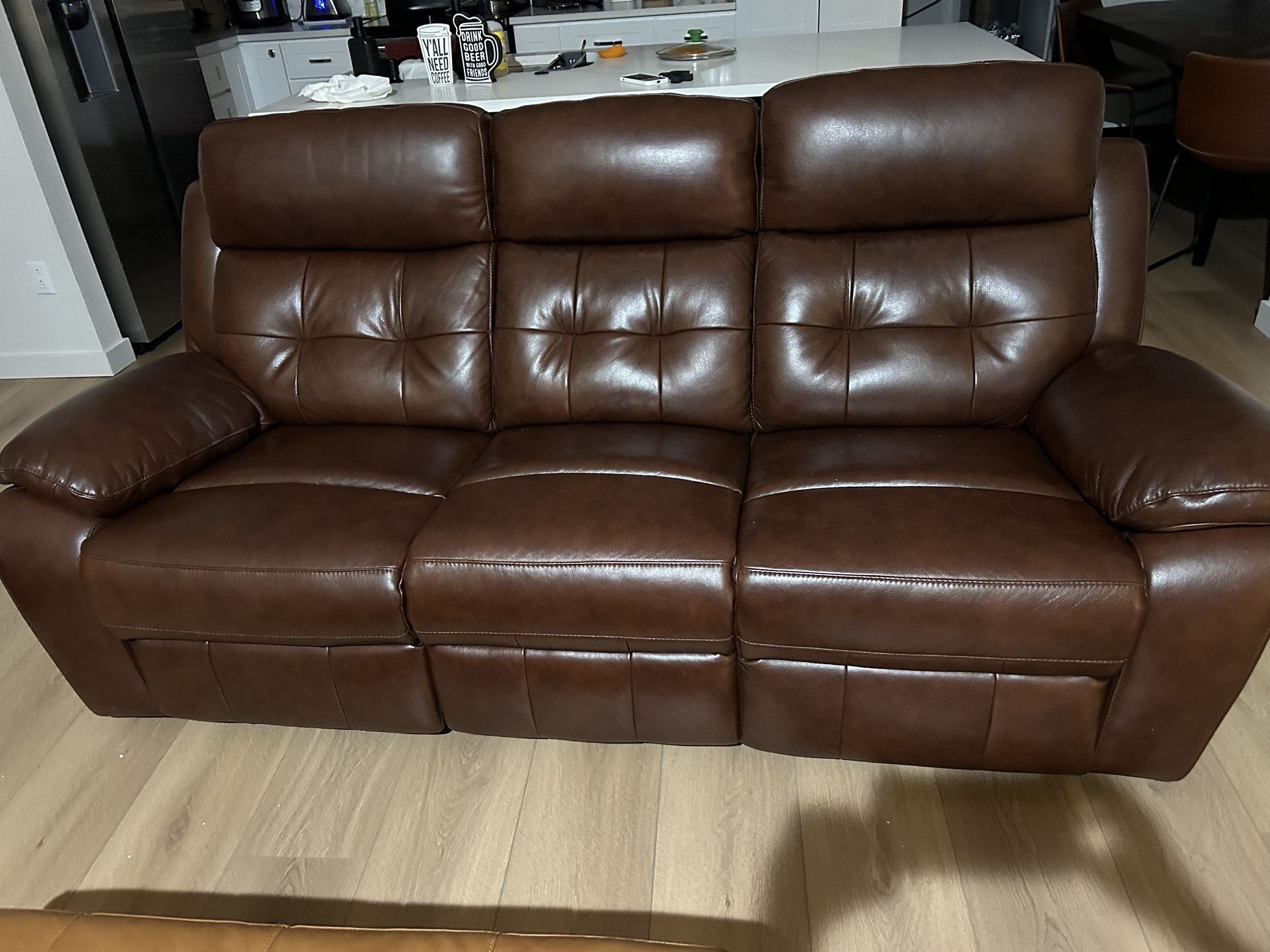 Rooms To Go Recliner Sofa Set And a Rocking Recliner Chair (set Of 3)
