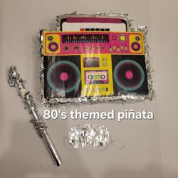 80's Themed Boom Box Piñata Party 