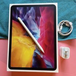 Apple iPad Pro 11” 2nd generation 128GB WiFi + Cellular / unlocked with keyboard and pencil 