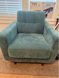 Allie Midnight Jade Green Velvet Fabric Armchair | Solid | Tufted | Club
