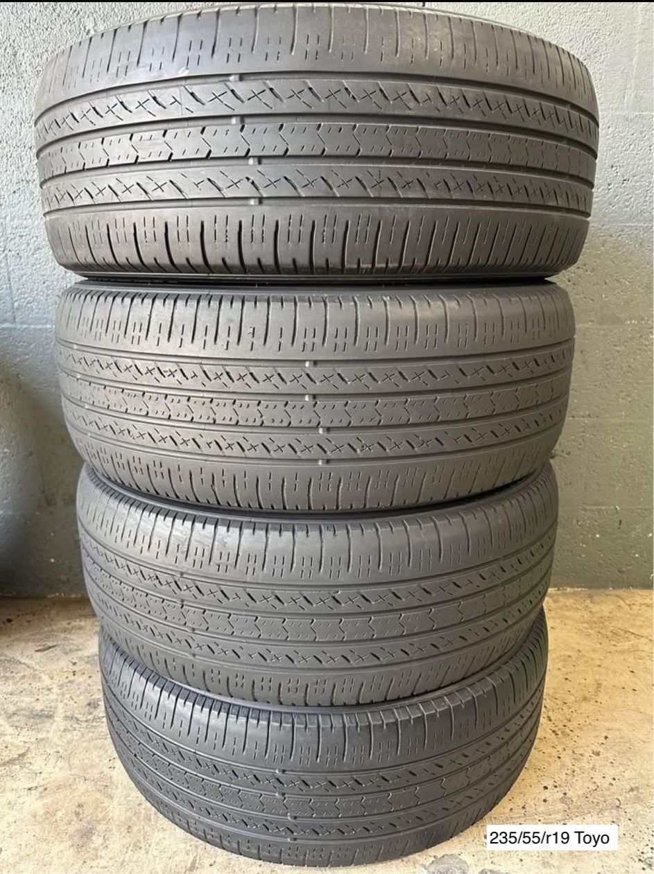 235/55/r19 Toyo All Four (4) tires