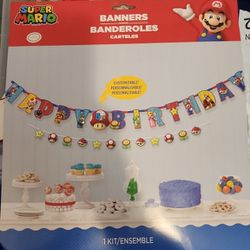 Mario Birthday Banner