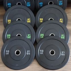 OLYMPIC BUMPER WEIGHT PLATES.
