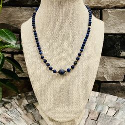 Simple Lapis Lazuli Necklace 