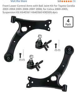 Front Lower Control Arms with Ball Joint Kit for Toyota Corolla 2003 2004 2005 2006 2007 2008, for Celica 2000-2005, Suspension Kit K640361 K640360 K9