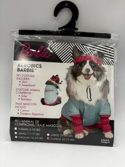 Dog Costume Aerobics Barbie X- LARGE Size Halloween Party Clothes Retro New