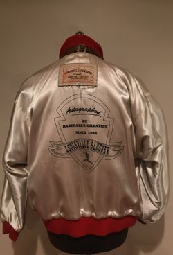 Vintage Louisville Slugger Bat Hillerich Bradsby Varsity Jacket Sz Small  Leather