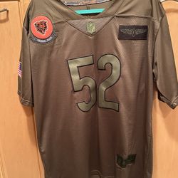 Kahlil Mack Chicago Bears On Field Nike Salute To Service Jersey Medium 
