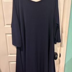 Nina Leonard Navy Blue Dress