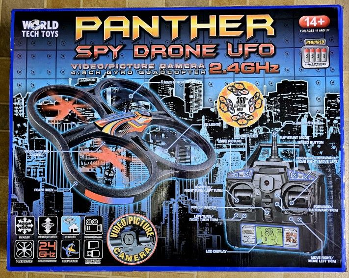 Panther Spy Drone UFO: Capture Your World from Above—Unleash 360° Adventure!