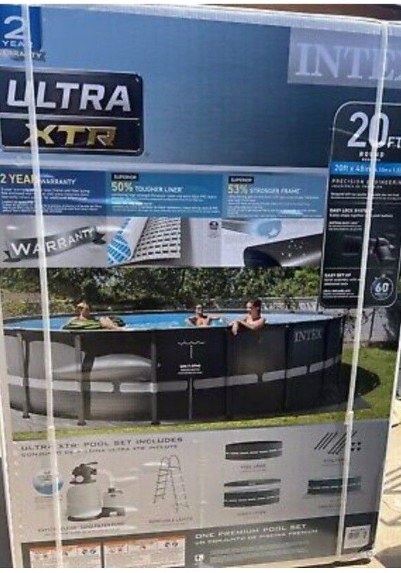 New In Box Intex Ultra Xtr 20ft X 48in Swimming Pool 