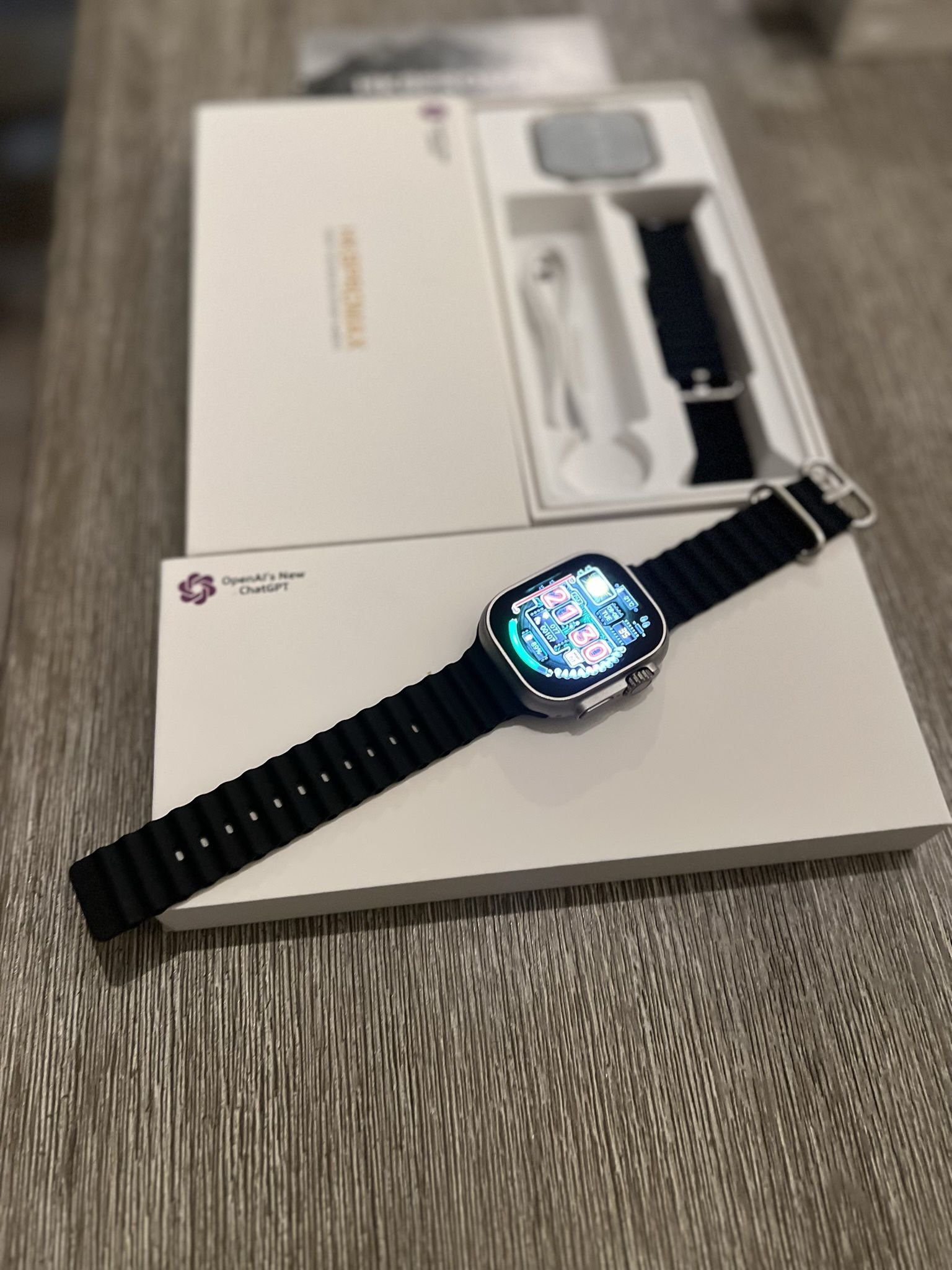 Hk8 Pro Max Ultra 49mm Amoled / Black / Open AI’s ChatGPT/ Ultra Spicy 🌶️ / Amoled Screen 📺 / Blood 🩸 Pressure / Fitness Smartwatch / 🔥