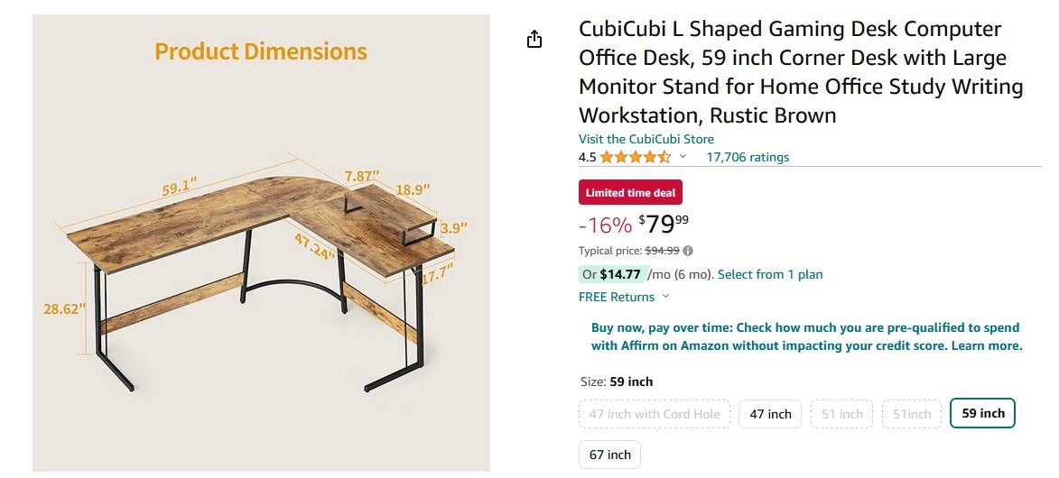 Cubi Cubi L-shaped Desk