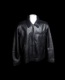 Robert Graham Men's Soft Lambskin Black Leather Jacket MSRP $498 Size XL New with Tags