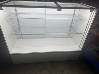 Glass Display Case with Built-In Lighting x2