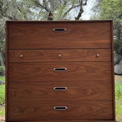 Mid Century Modern Tallboy in Walnut 