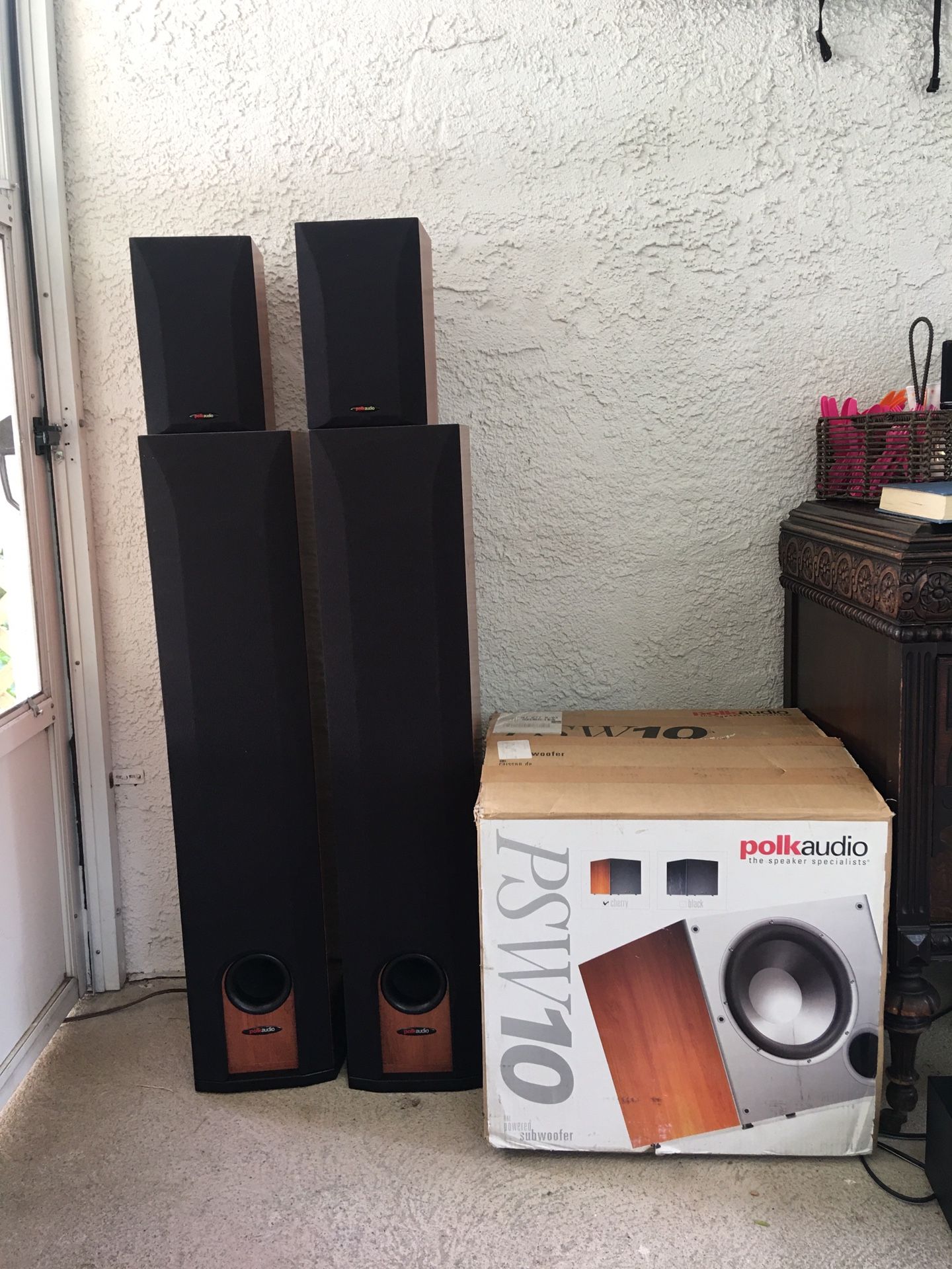 Polk Audio R50 Tower Speakers Tower Speakers Open Box -Cherry Veneer ...