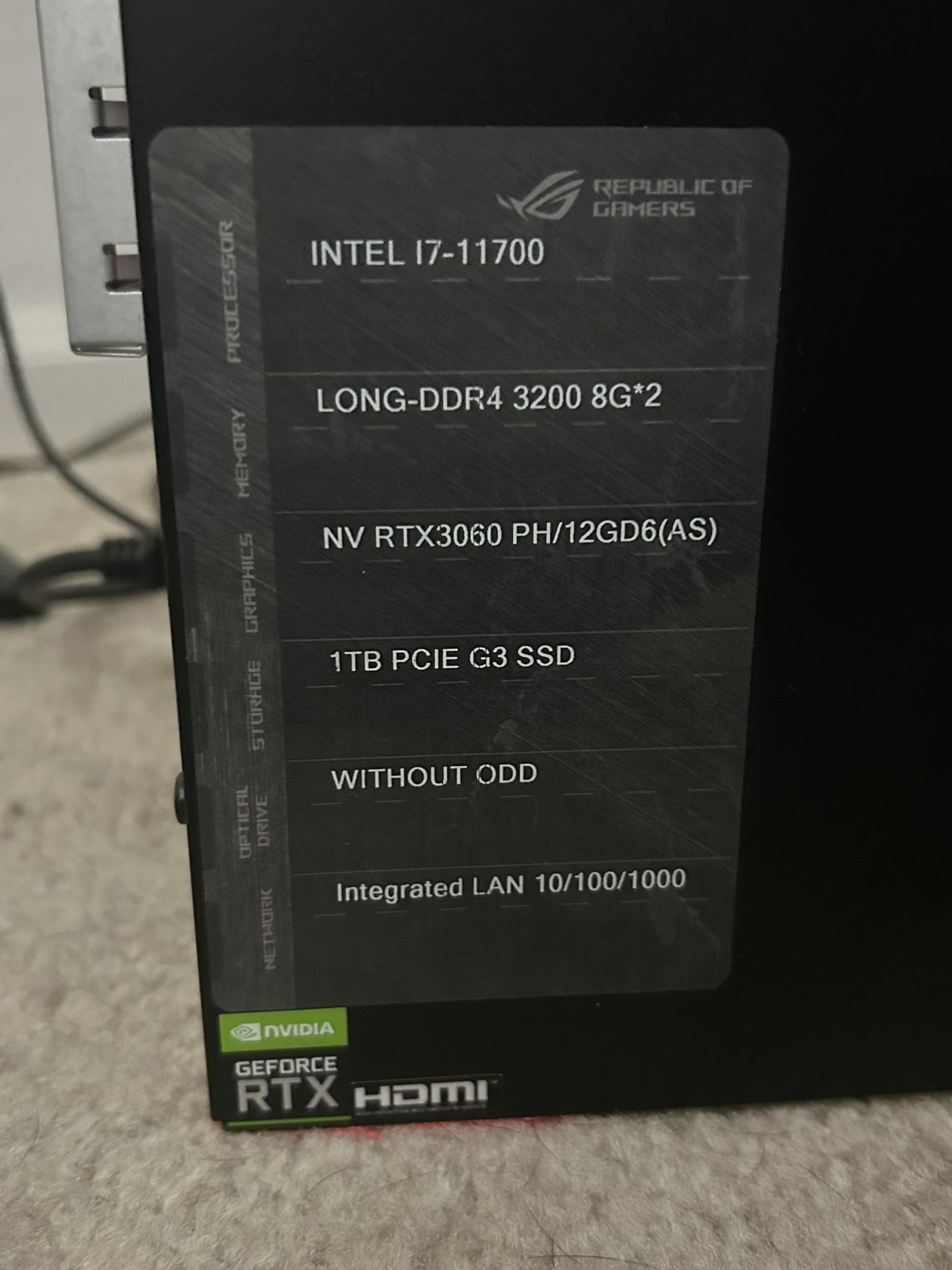 Republic Of Gamers Gaming Pc