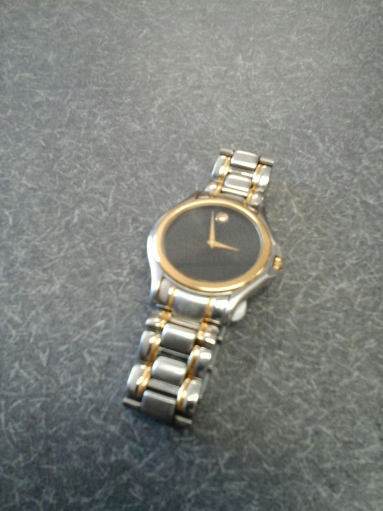 Mens muesum movado 81.e4.0863 two tone stainless steel dial quartz watch