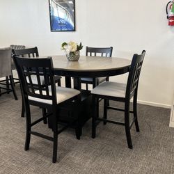 5pc Counter Height Dining Table Set - Free Delivery Promo