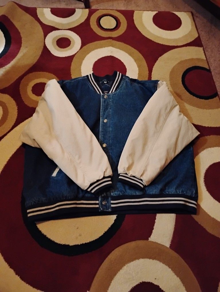 Very Nice Vintage Men's Route 66 Heavyweight Denim Style Jacket Size 3XL Located In Reedley 