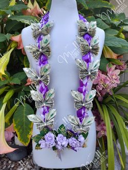 Butterfly Flower Money Lei ✨🦋