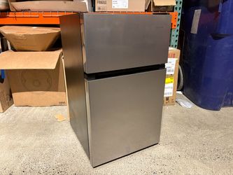 VISSANI 3.1 cu. ft. 2-Door Mini Refrigerator in Stainless Steel with Freezer Model #HVDR31GSE